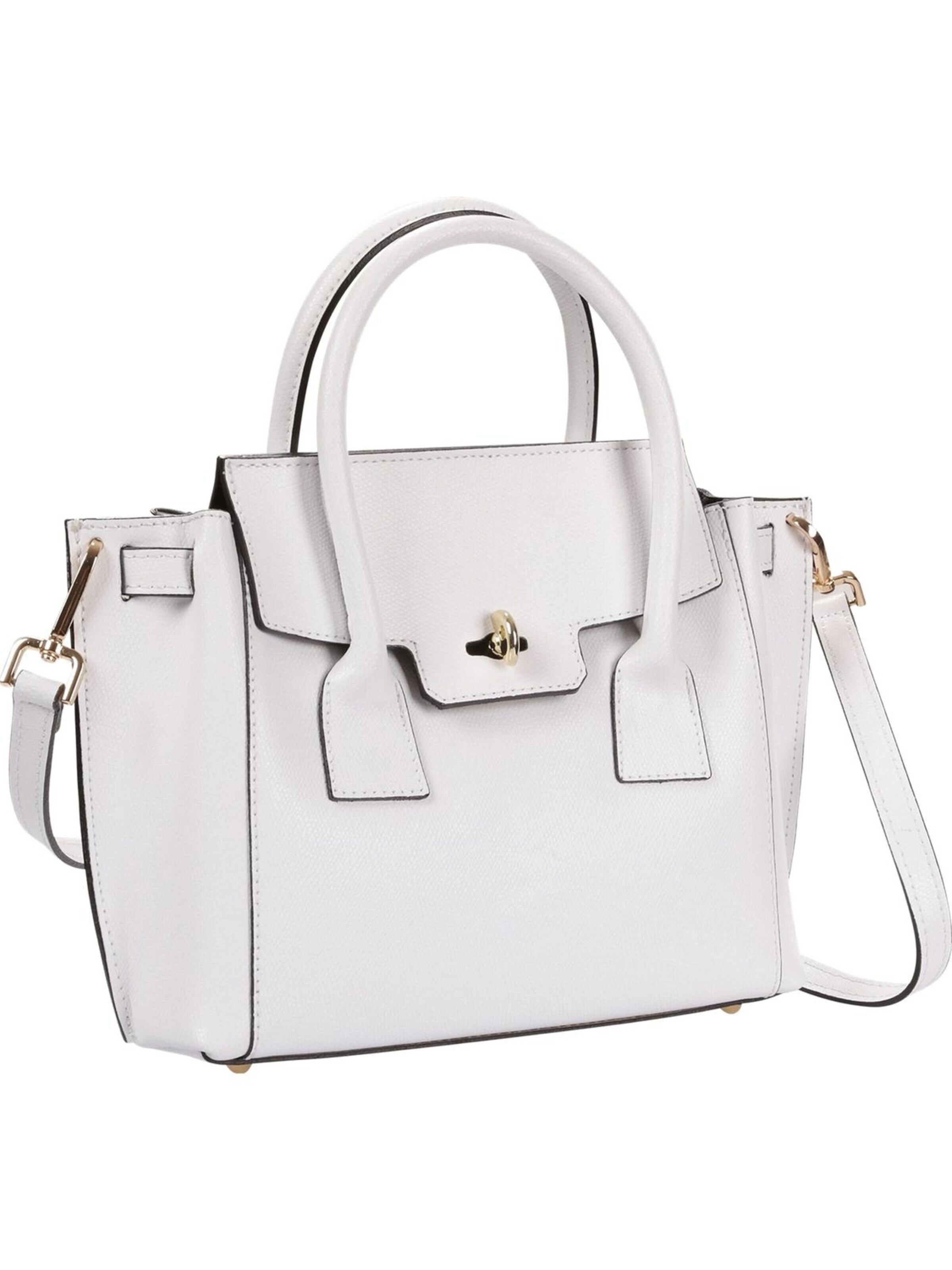 Borsa a mano di Toscanto in bianco: frontale