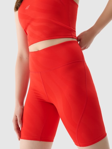4F Skinny Urheiluhousut värissä punainen: etupuoli