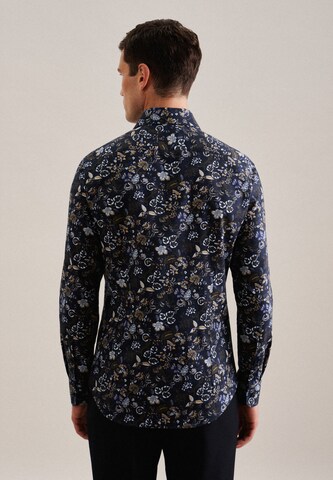 SEIDENSTICKER Regular fit Button Up Shirt ' Shaped ' in Blue