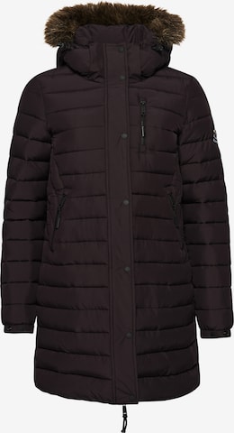 Manteau d’hiver 'Super Fuji' Superdry en noir : devant