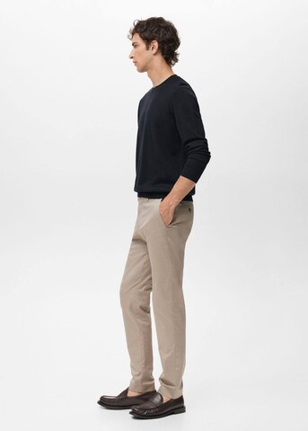 MANGO MAN Slimfit Hose 'Dublino' in Beige