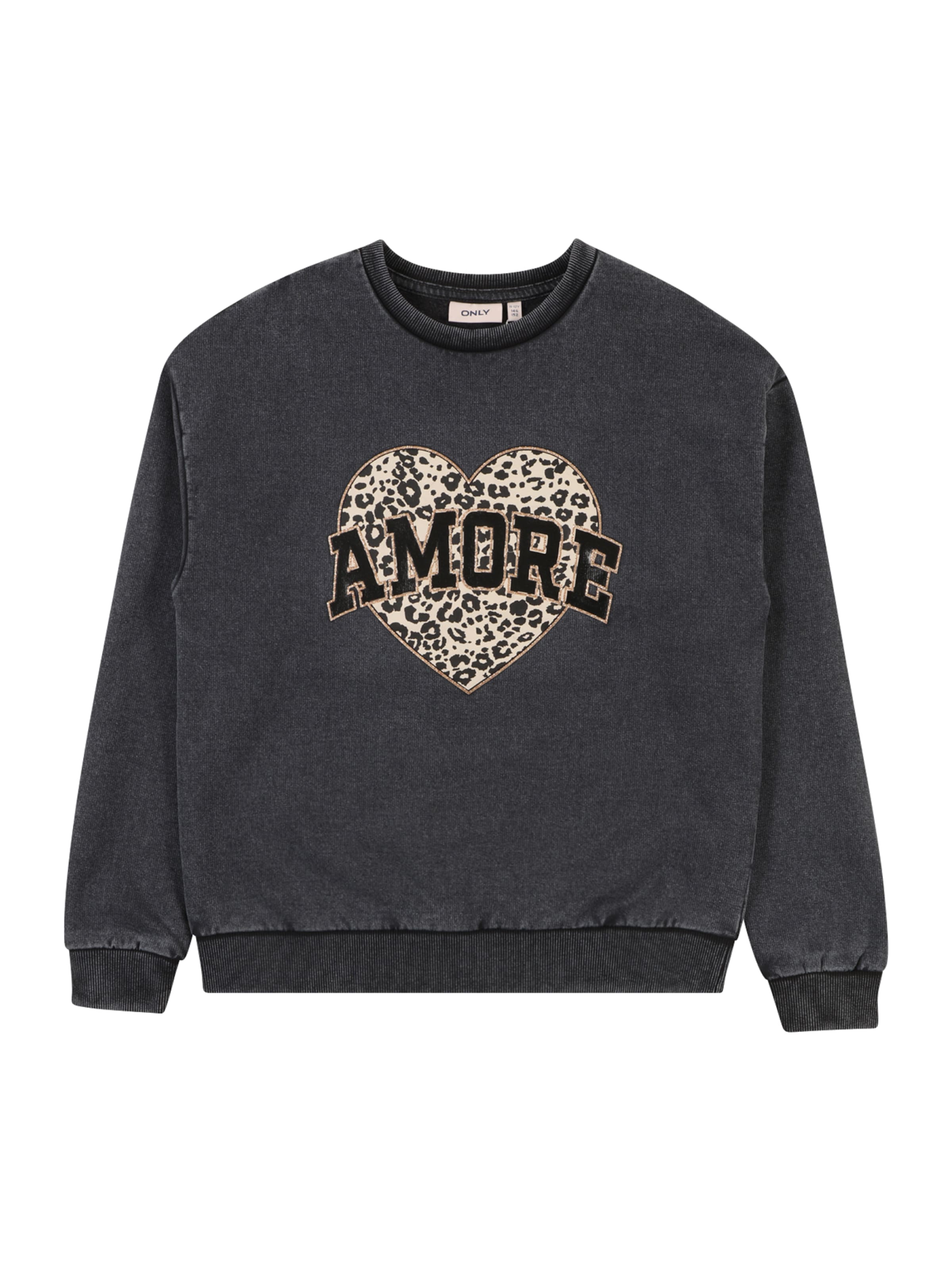 ONLY GIRLS Mikina 'KOGRuna' – šedá: přední strana