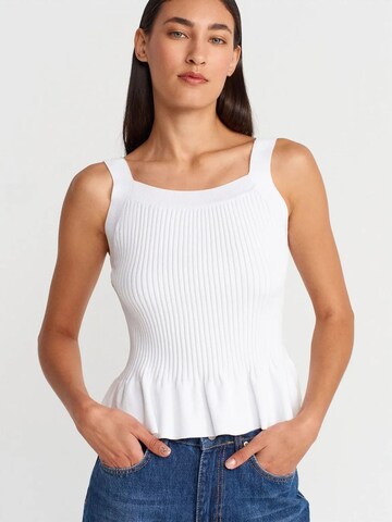 Dilvin Knitted Top in White