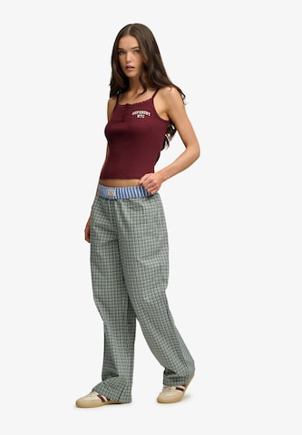 Superdry & Co Wide Leg Hose in Grün