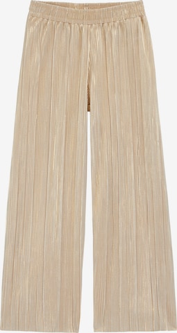 WE Fashion Wide Leg Housut värissä kulta: etupuoli