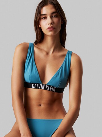 Calvin Klein Swimwear Triangel Bikinitop 'Intense Power' in Blau: Vorderseite