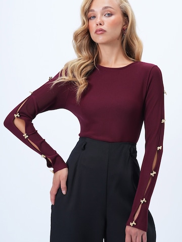 Trend Alaçatı Stili Tričko - Červená