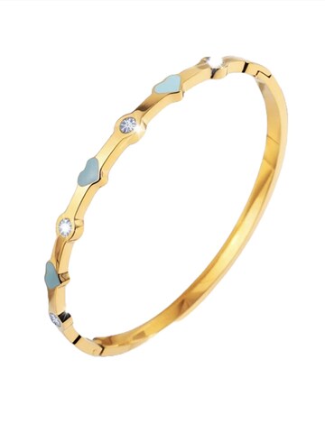 Cala Rose Bracelet 'CANDY HEARTS' in Blue: front