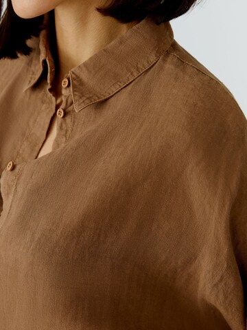 OUI Bluse in Braun