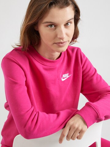 Nike Sportswear Sweatshirt 'Club Fleece' in Pink