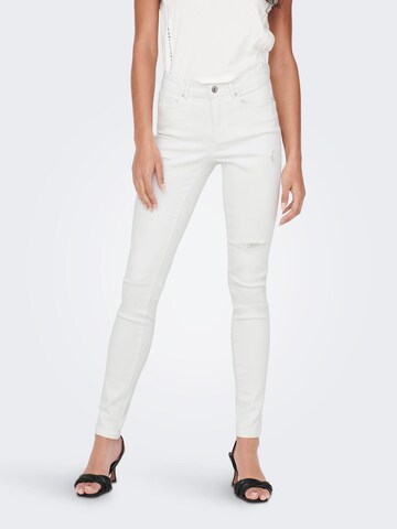 Skinny Jeans 'Wauw' di ONLY in bianco: frontale