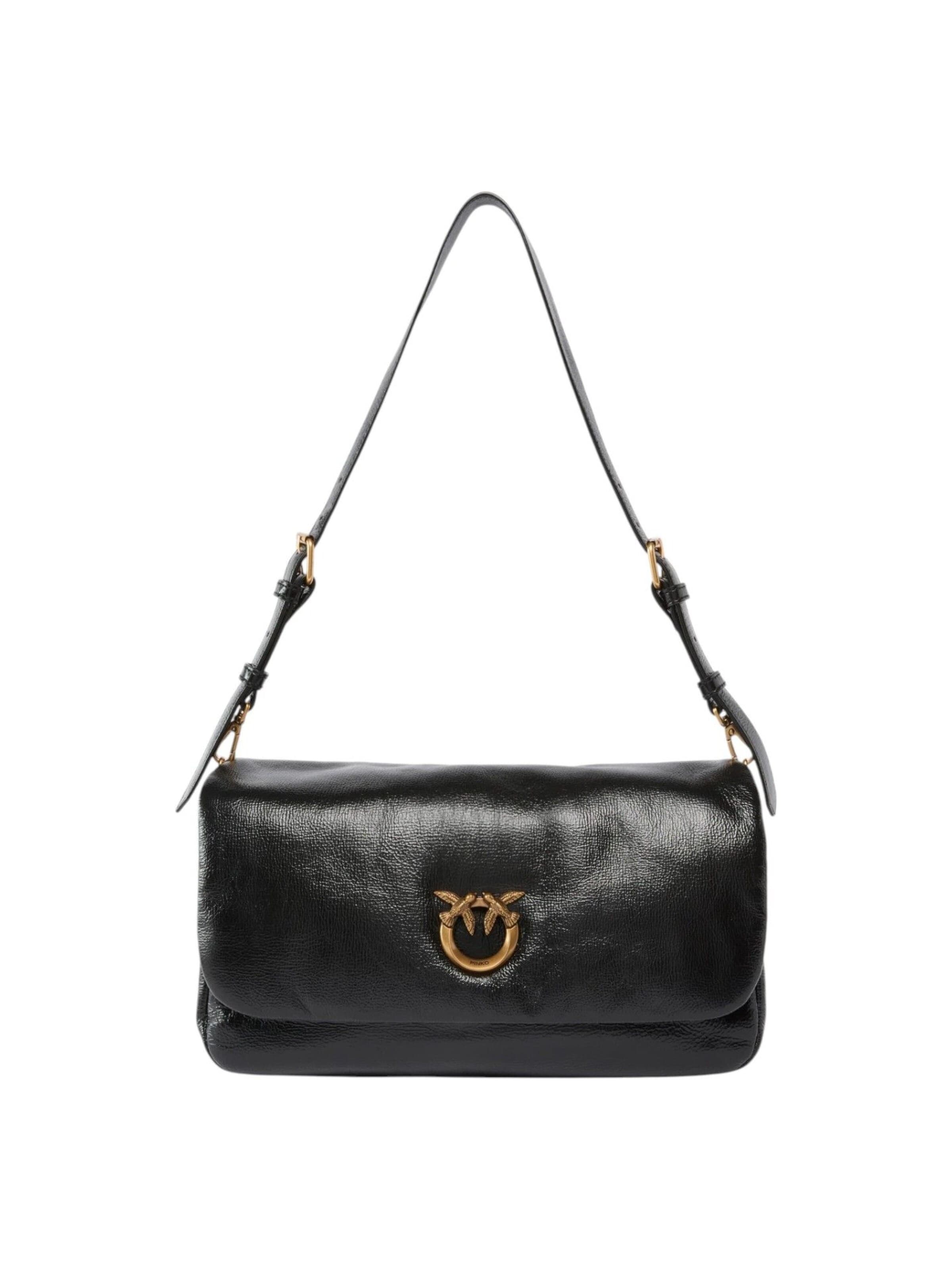Borsa a spalla di PINKO in nero: frontale