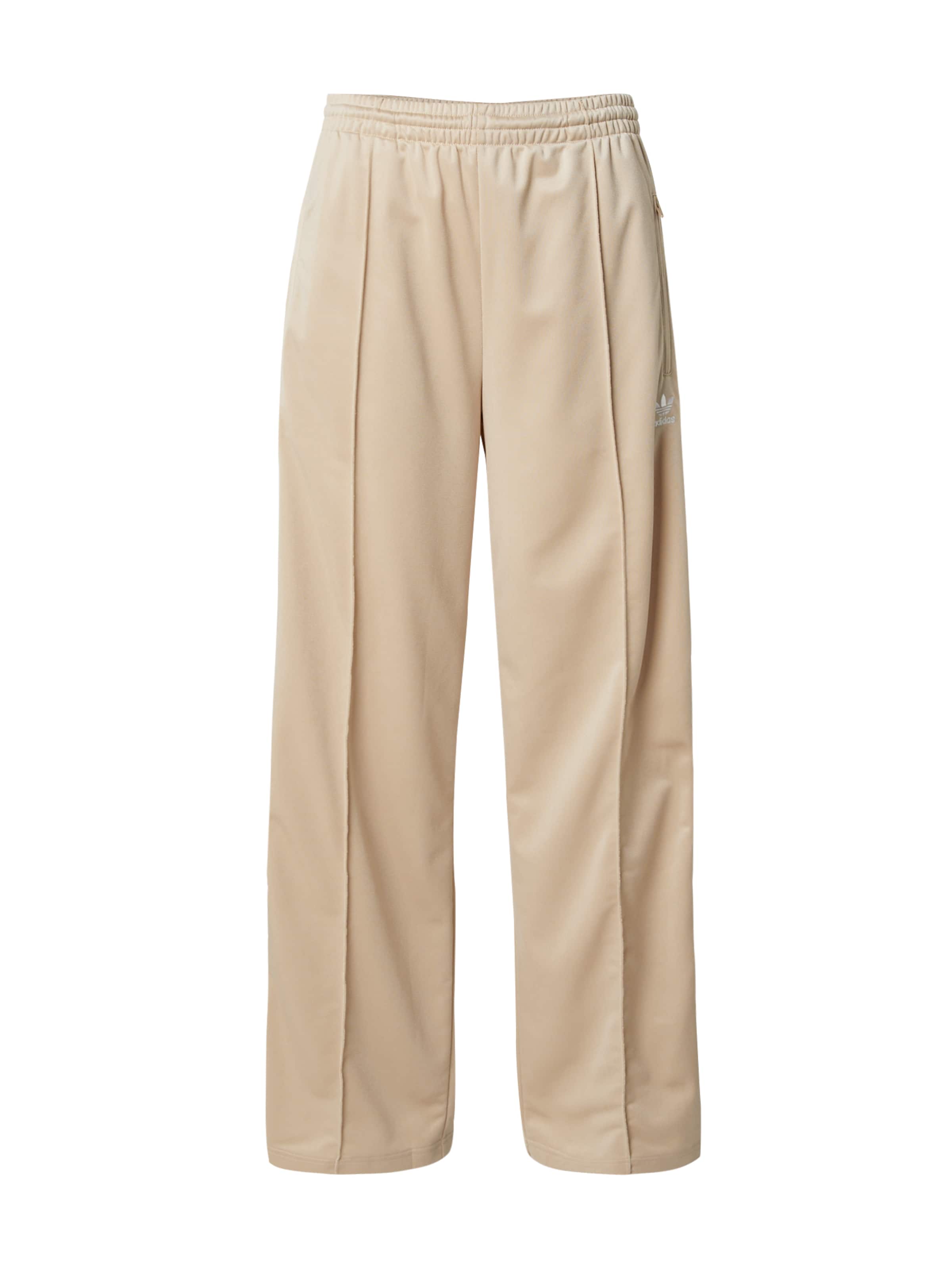 ADIDAS ORIGINALS Wide leg Byxa 'Firebird' i beige: framsida