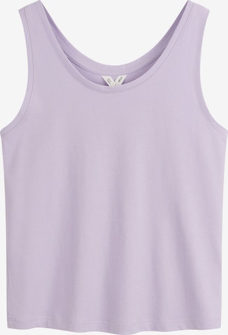 Top brodat 'VANITA' de la MELA pe mov: față