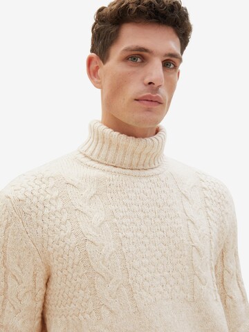 TOM TAILOR Pullover in Beige