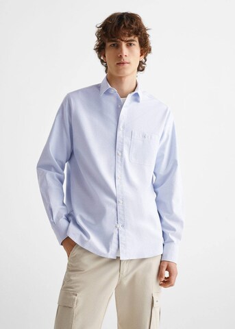 MANGO TEEN Regular fit Button Up Shirt 'martin' in Blue: front