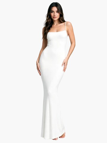cfab (formerly creamy fabrics) Kleid 'Ribbed Cami Maxikleid'‌‌‌ in Weiß