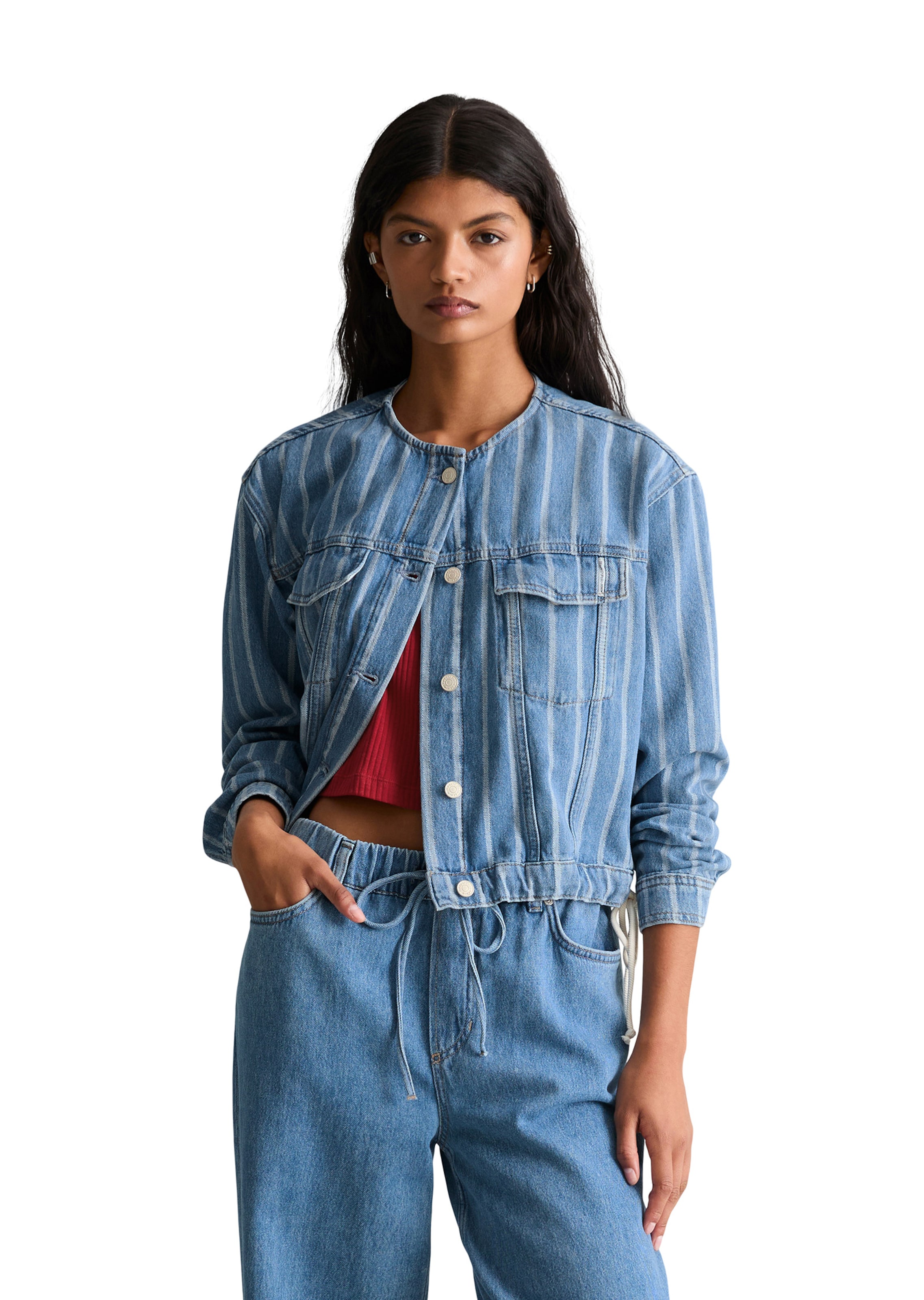 Veste mi-saison Marc O'Polo DENIM en bleu : devant