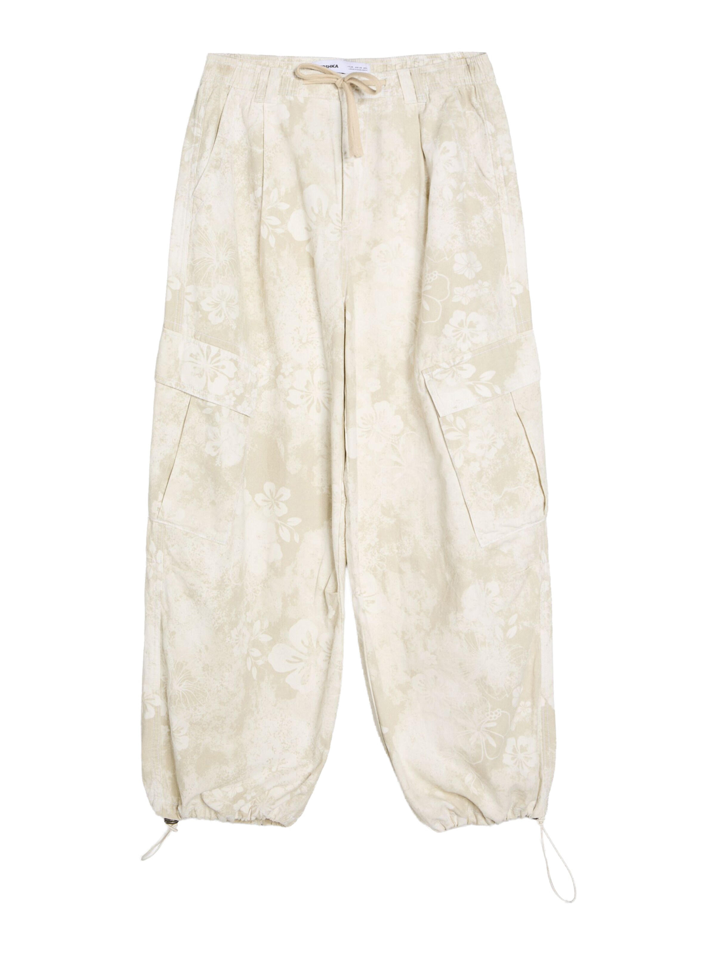 Bershka Hose 'HIBISCUS' in sand / dunkelbeige, Produktansicht