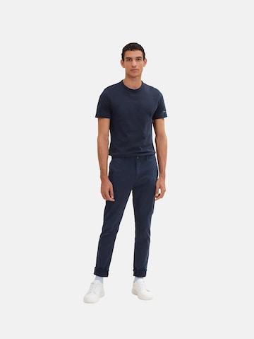 Regular Pantalon chino TOM TAILOR en bleu