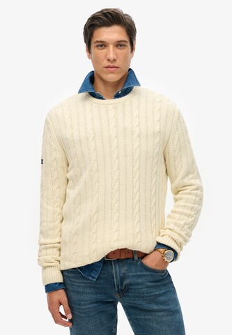 Pull-over Superdry & Co en beige : devant