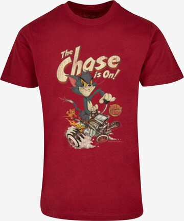 ABSOLUTE CULT Shirt 'Tom And Jerry - The Chase Is On' in Rood: voorkant