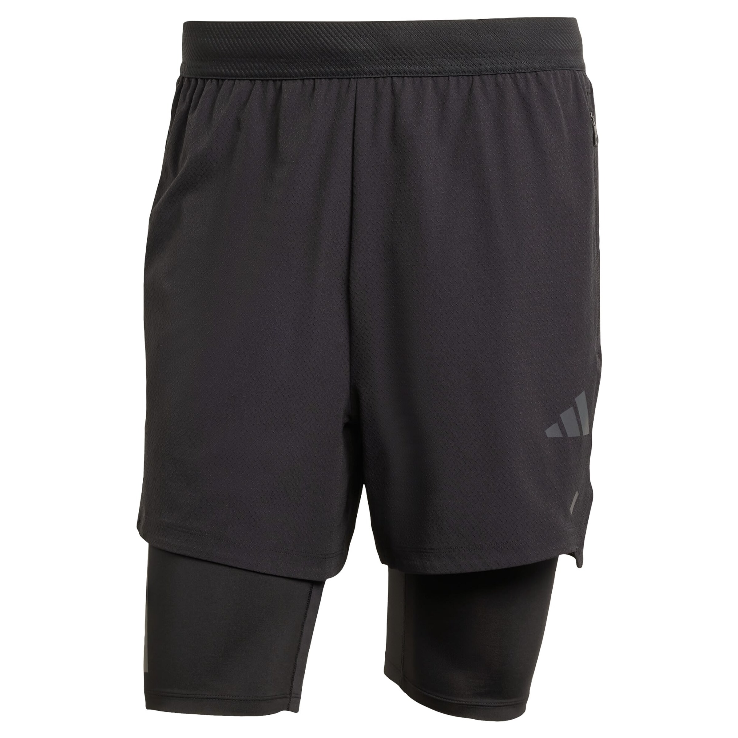 ADIDAS PERFORMANCE - Slimfit Pantalón deportivo '2-in-1 Power' en negro: frente