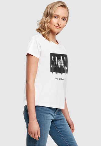 Merchcode T-Shirt 'Kings Of Leon - Standing Blur' in Weiß