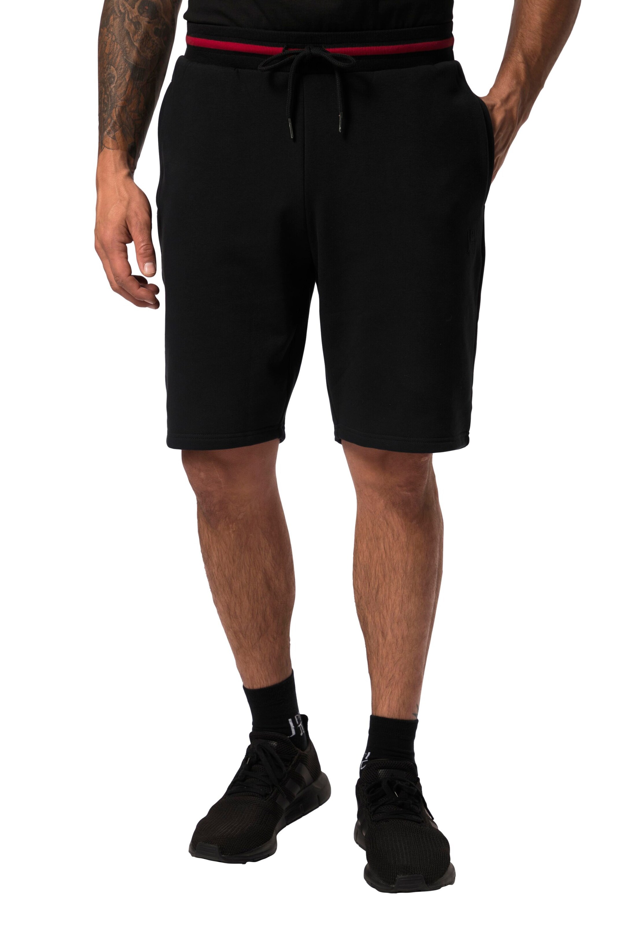 JAY-PI Regular Trousers in Black: front