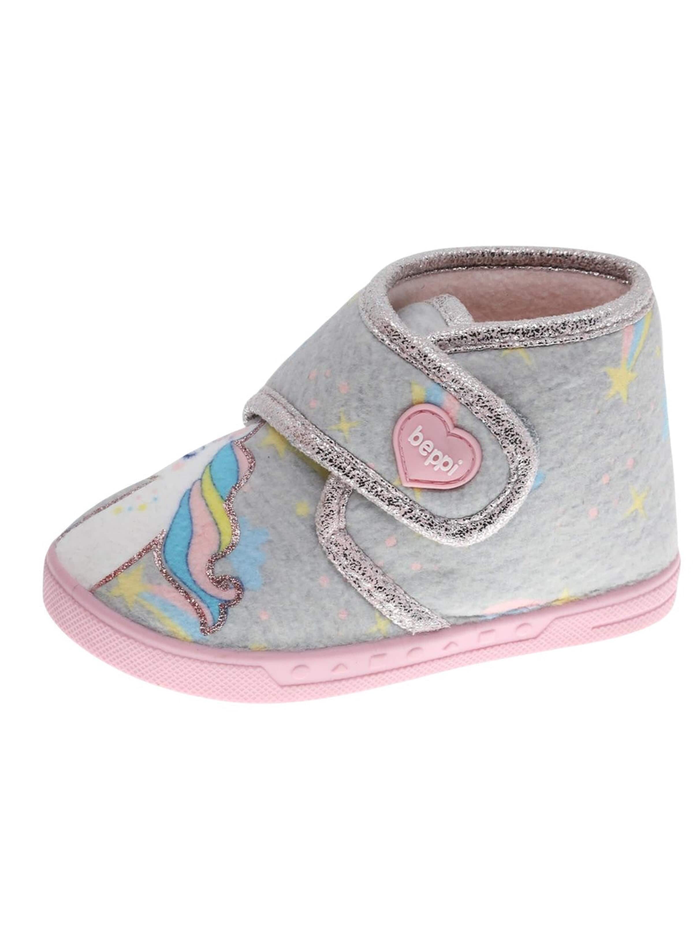 Beppi Hausschuh 'Indoor Shoe'‌‌‌‌‌ in Grau: Vorderseite