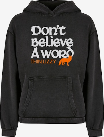 Merchcode Sweatshirt 'Thin Lizzy - Dont Believe A Word Fox' in Black: front