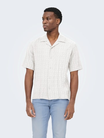 Only & Sons Regular Fit Hemd 'ONSCARTER' in Weiß: Vorderseite
