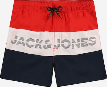 Jack & Jones Junior Board Shorts 'FIJI' in Red: front