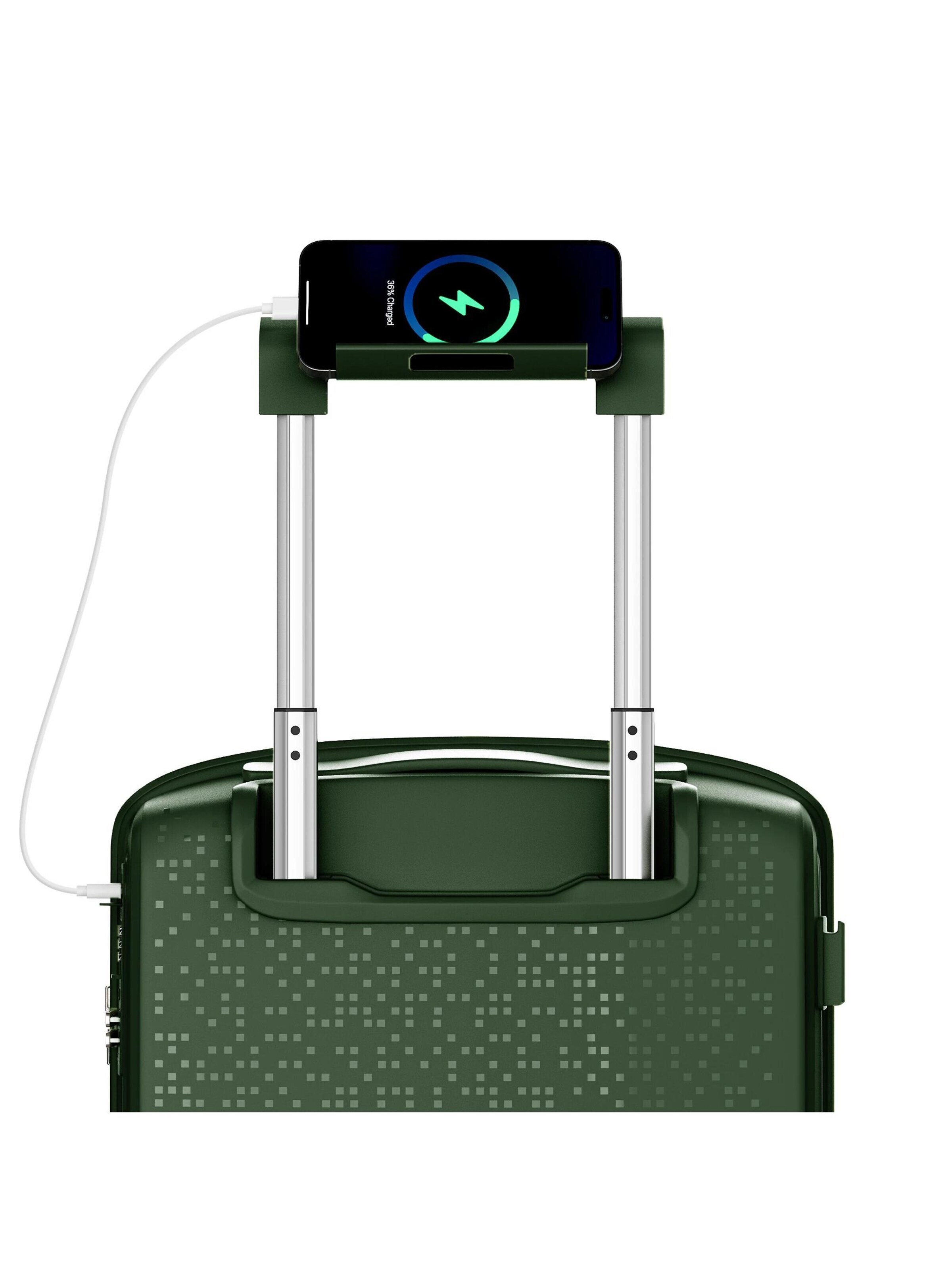 4FLY Suitcase Set 'Pixel' in Green