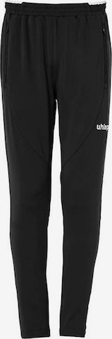 UHLSPORT Regular Workout Pants in Black: front