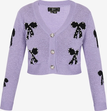 faina Neuletakki värissä lila: etupuoli