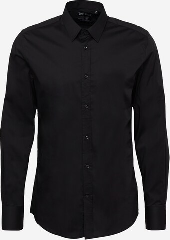 ANTONY MORATO Slim fit Button Up Shirt 'MILANO' in Black: front