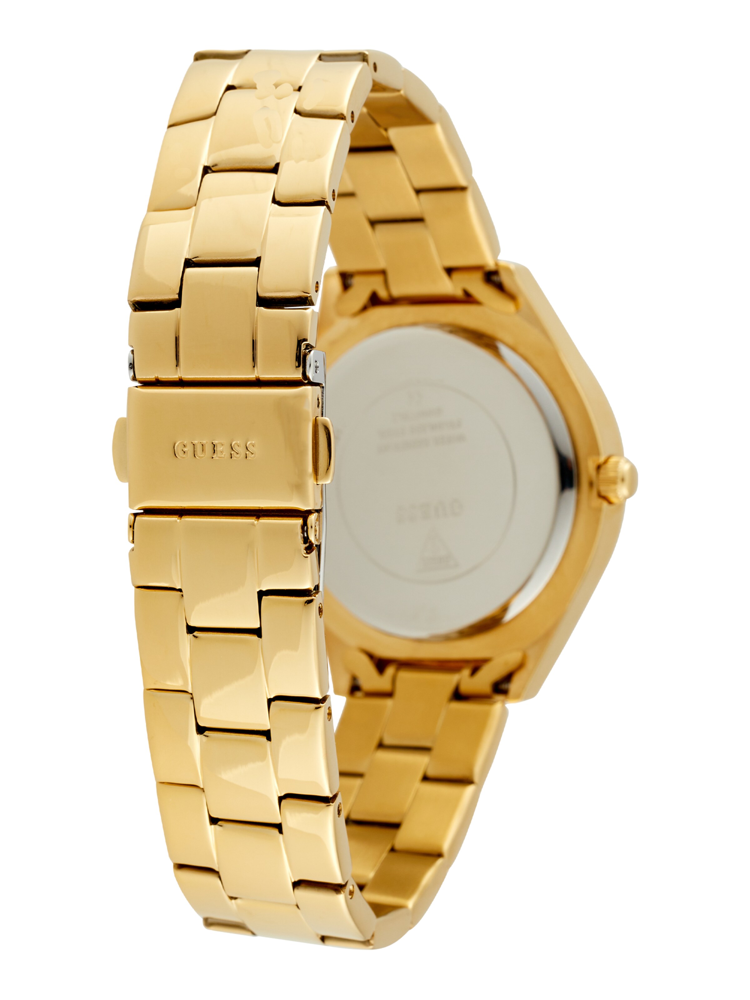 GUESS Analoog horloge 'Tri Plaque' in Goud