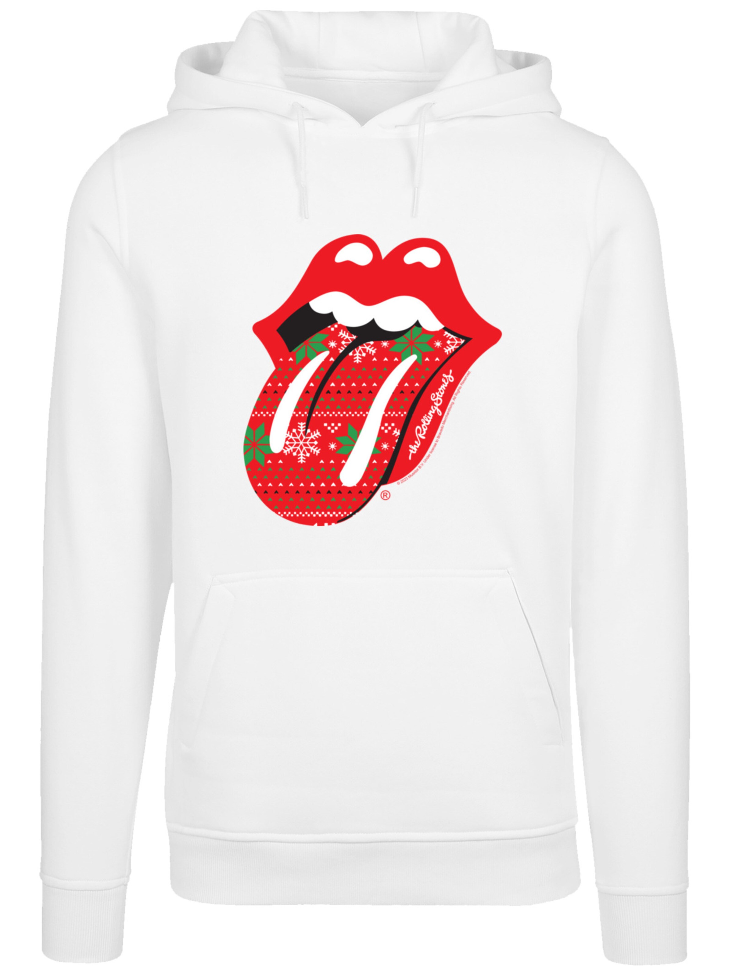 F4NT4STIC Sweatvest 'The Rolling Stones' in Wit: voorkant