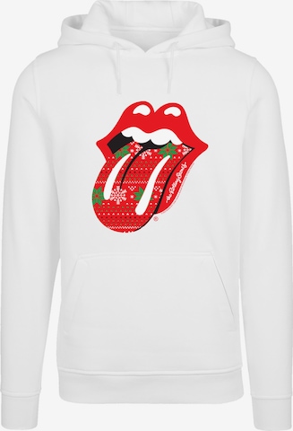 F4NT4STIC Zip-Up Hoodie 'The Rolling Stones' in White: front