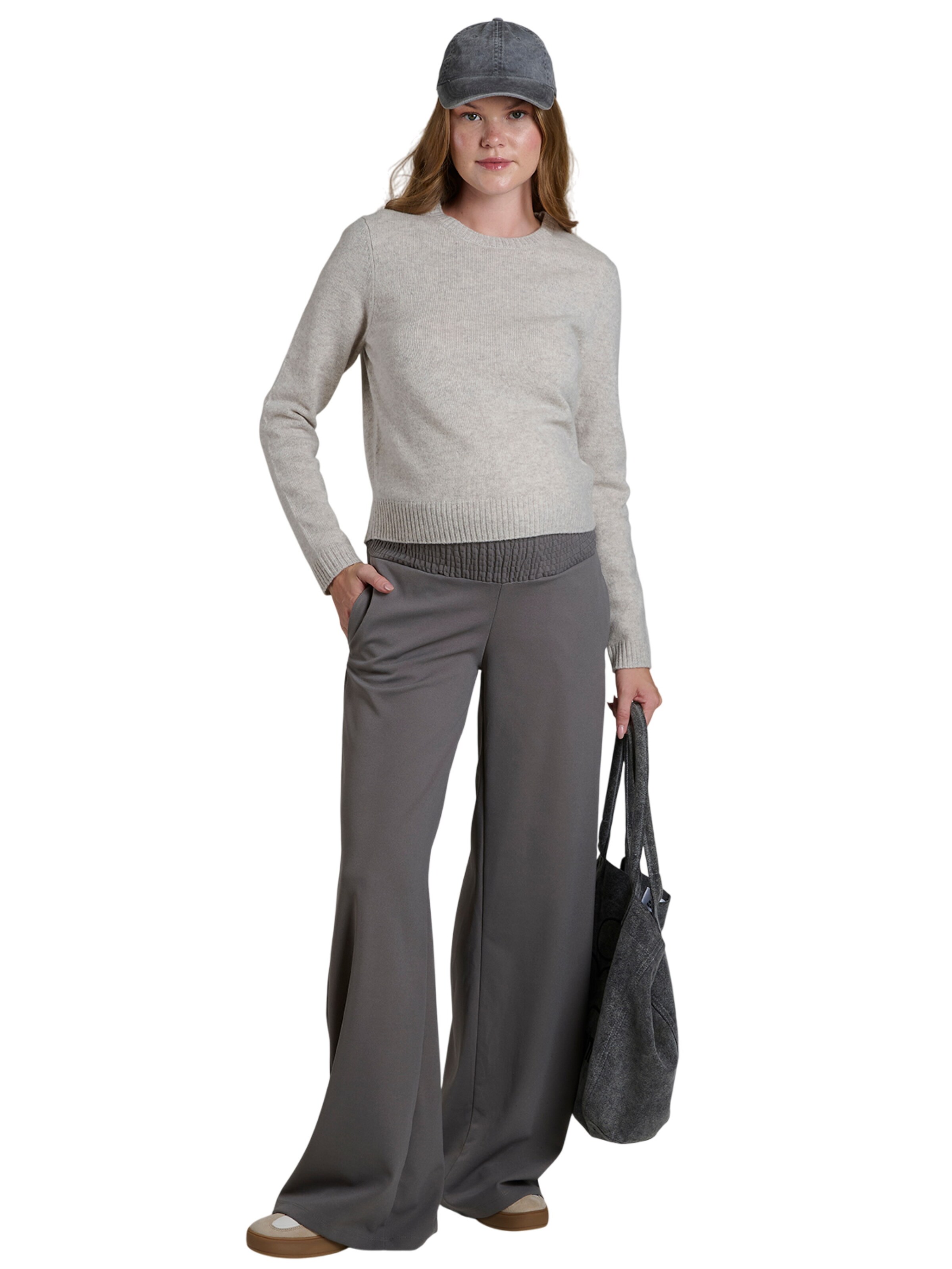 Wide Leg Pantalon LYN MAMA en gris
