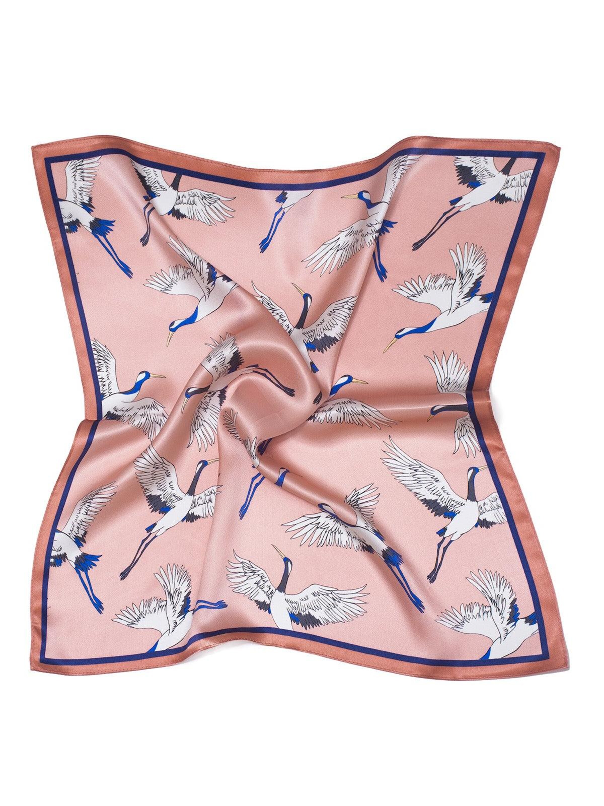 Sciarpa 'Seidentuch Kranich' di MayTree in rosa: frontale