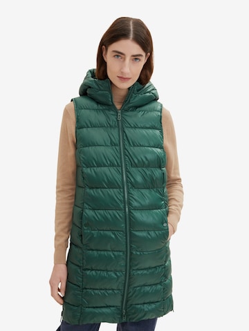 TOM TAILOR Bodywarmer in Groen: voorkant