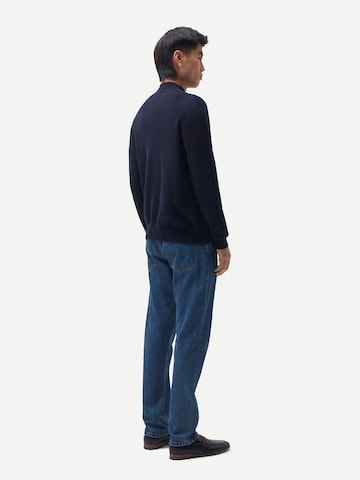 GOBI Cashmere Kampsun 'Men's Timeless Mock Neck Cashmere Sweater', värv sinine