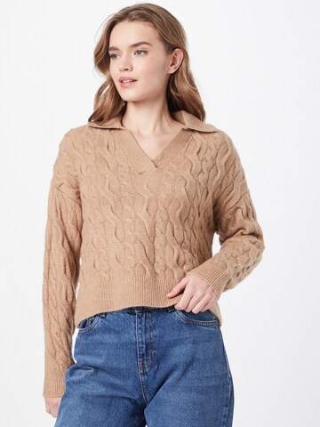 NEW LOOK Sweater in Beige: front