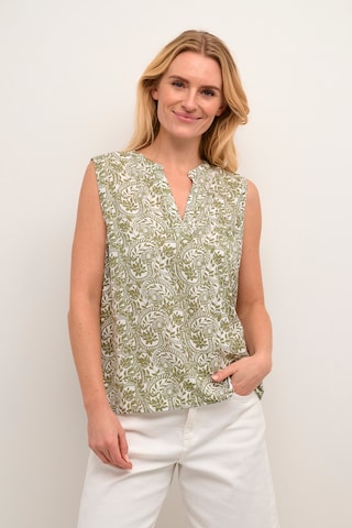 Cream Blouse 'Tiah' in Green: front