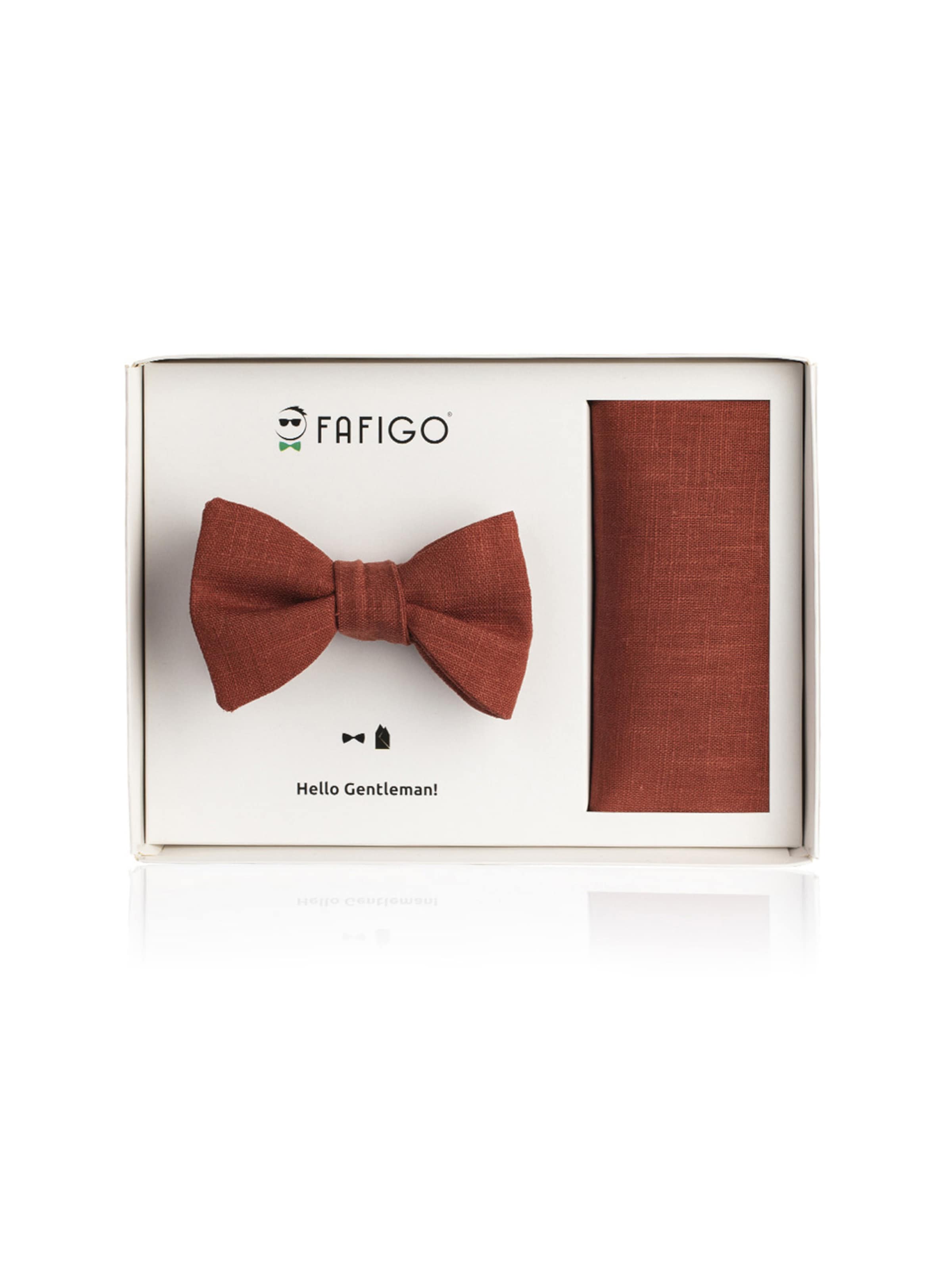 FAFIGO Bow Tie 'Set Orlando' in Brown: front