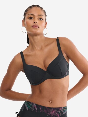 TRIUMPH Balconette Bügel-Bikini-Top ' Red Label Summer Tropics ' in Schwarz: Vorderseite
