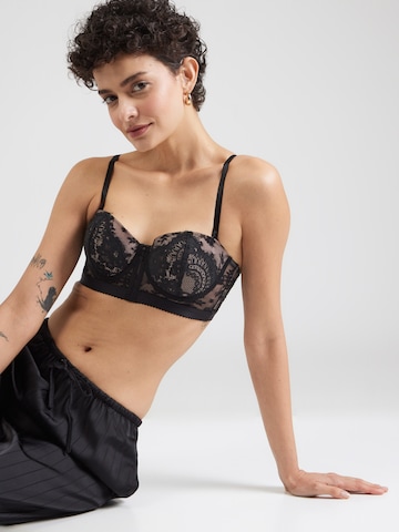 melns Hunkemöller Balconette Krūšturis 'Lou': no priekšpuses