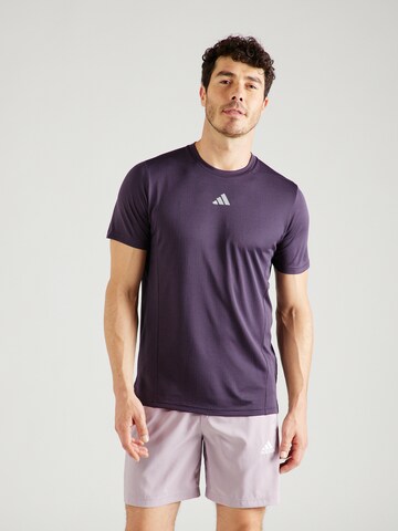 purpurinė ADIDAS PERFORMANCE Sportiniai marškinėliai 'Designed for Training HIIT': priekis